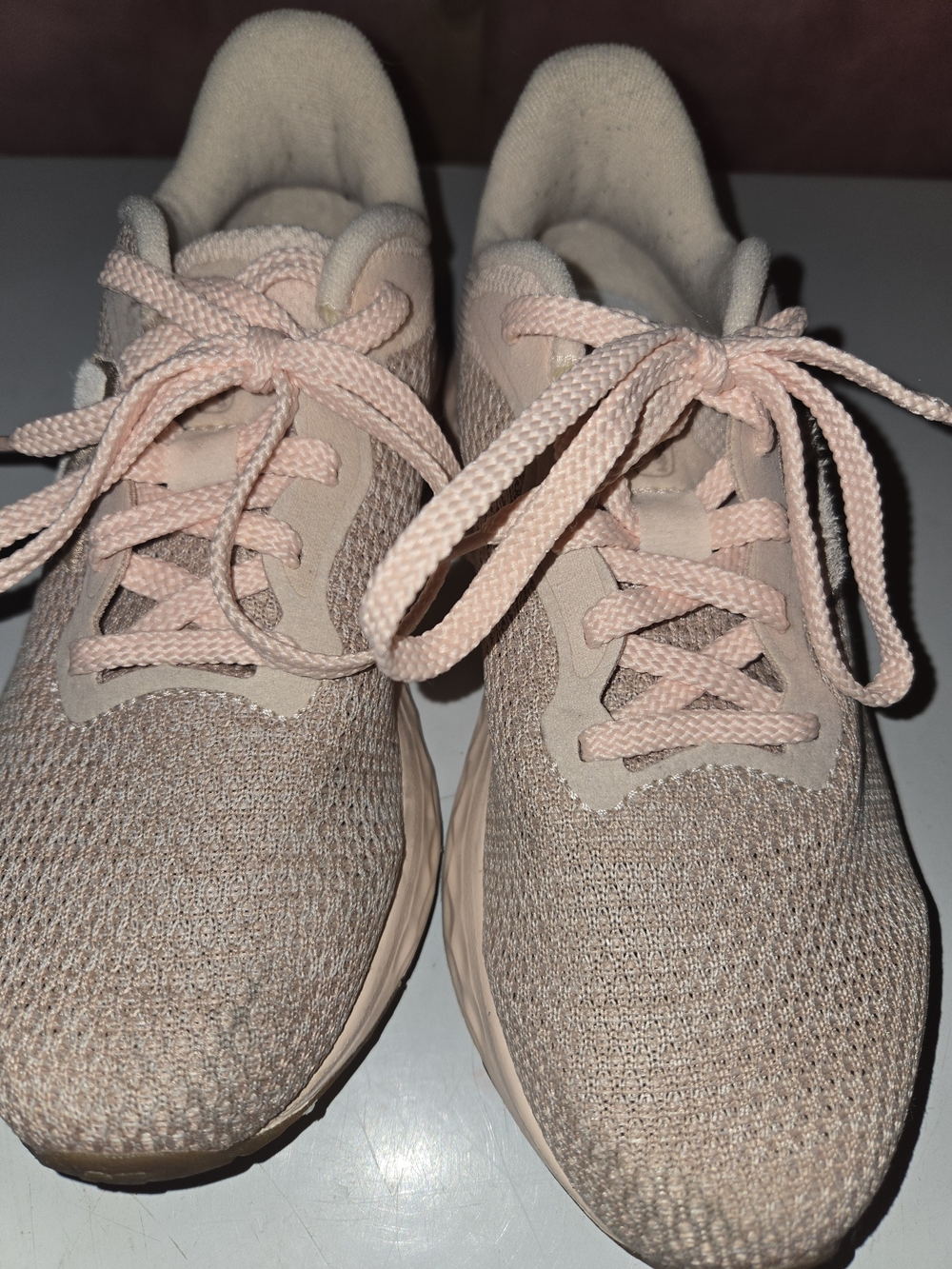New Balance Fresh Foam Women's Light Pink Knit Running Sneakers
